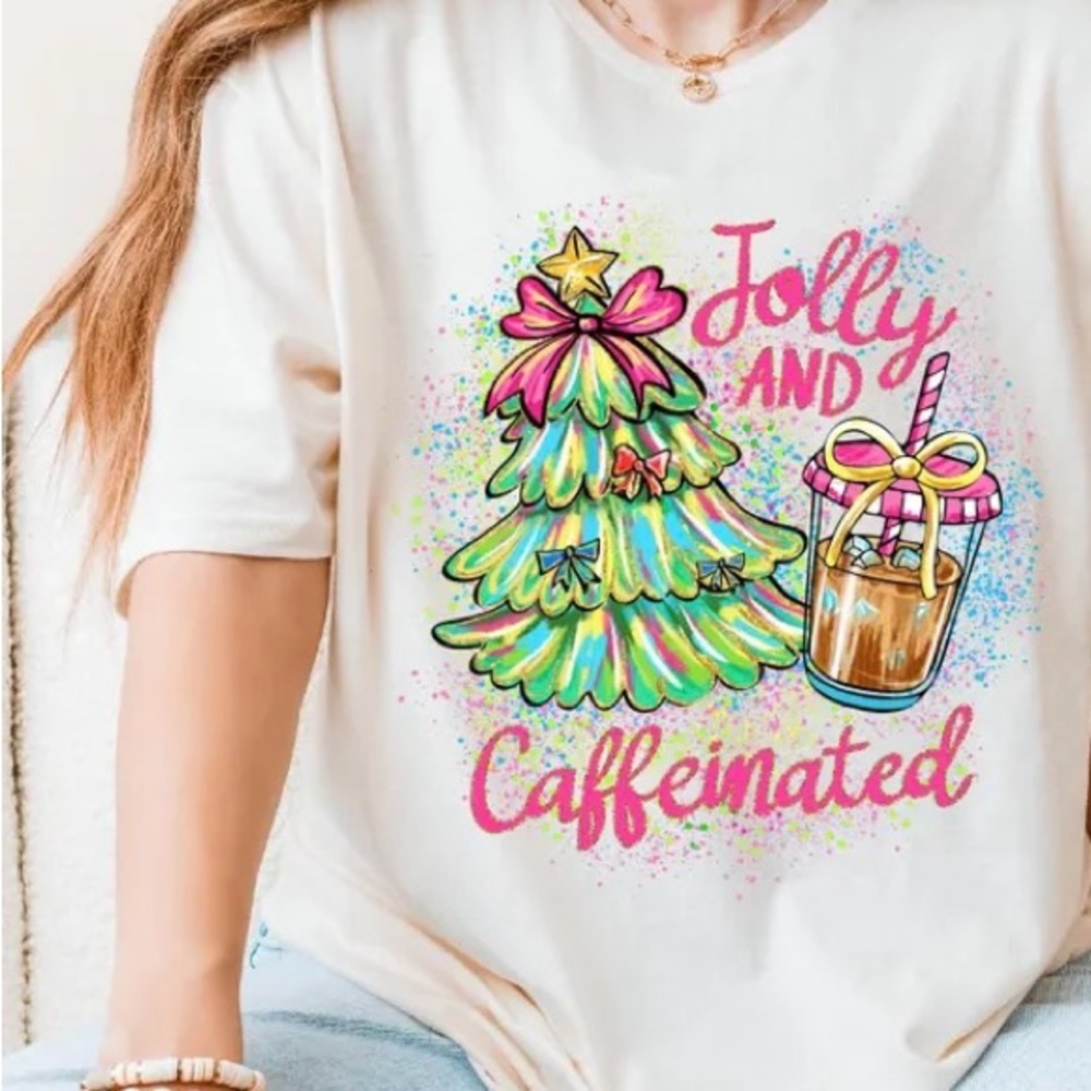 Jolly and Caffeinated comfort colors T-shirt unisex